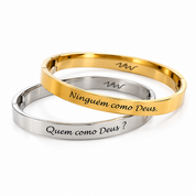 Bracelete Quem como Deus? Silver