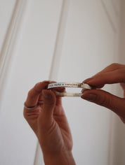 BRACELETE SEJA FORTE E CORAJOSA SILVER