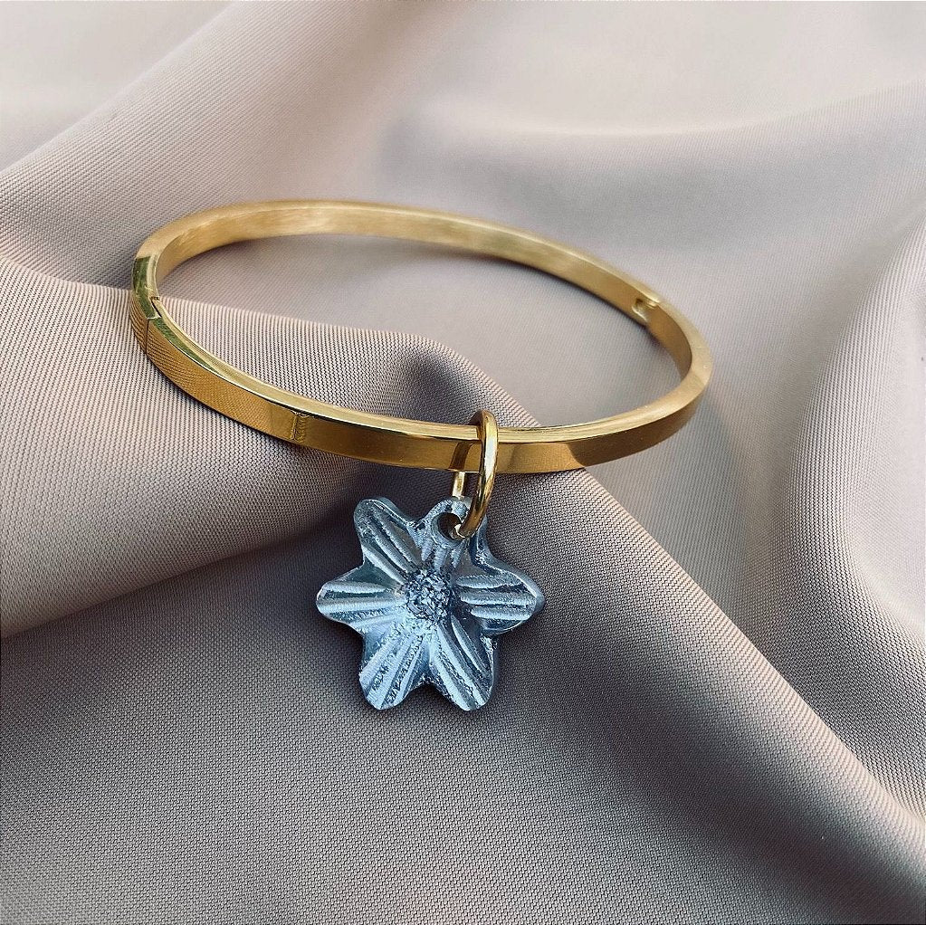 BRACELETE FLORZINHA DOURADO
